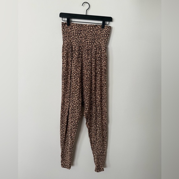 American Apparel Cheetah Leopard Animal Print Harem Drop Crotch Pants Rare - Picture 3 of 7